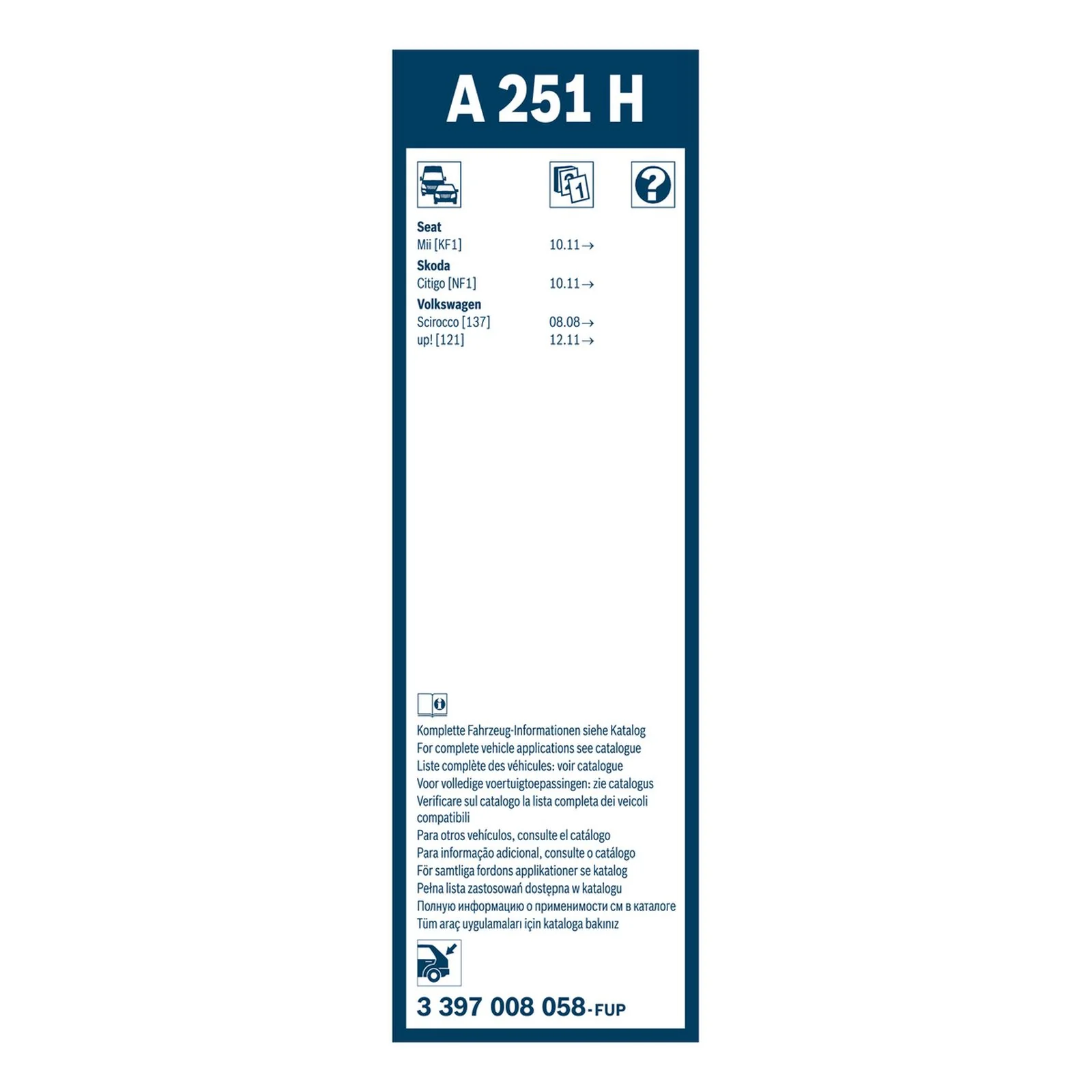 A251H Bosch Rear Screen Wiper A - Image 3