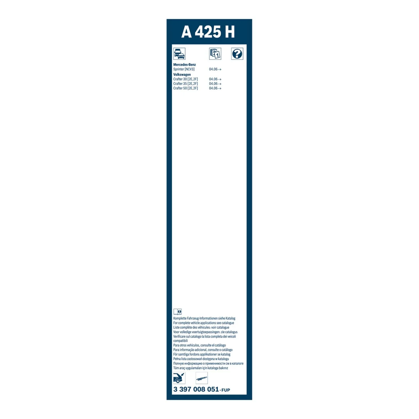A425H Bosch Rear Screen Wiper A - Image 3