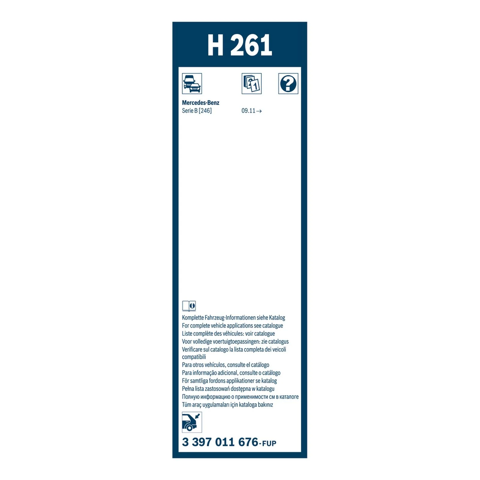 H261 Bosch Rear Screen Wiper H - Image 3